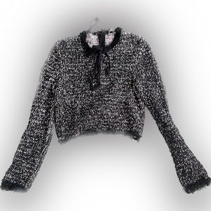 Zara Dark Knit Textured Sweater